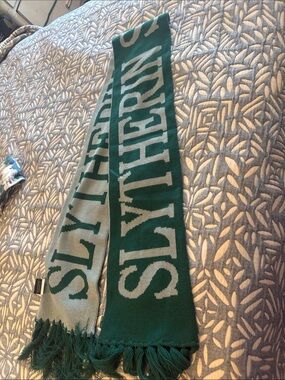 Harry Potter Green and Light Gray Slytherin Knit Scarf